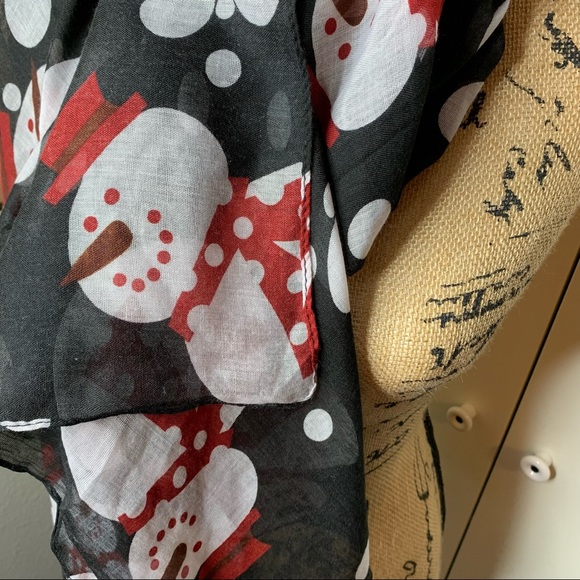 NWT Thin Snowman Christmas Scarf - Picture 4 of 7